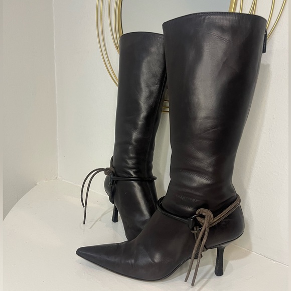 Gucci by Tom Ford dark brown leather calf boots - Picture 1 of 10